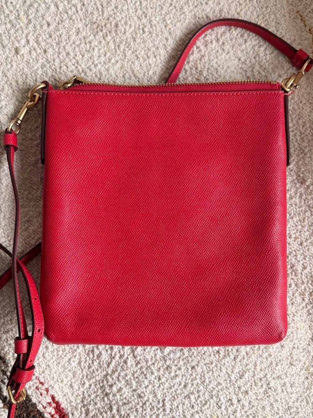 Y2K Coach Kitt Messenger Red Crossbody with Gold-Tone Hardware Bag - Picture 4 of 8